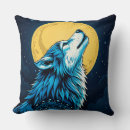 Recherche de loup bleu coussins Lune