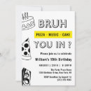 Recherche de 19ème anniversaire invitations Noir et blanc