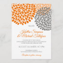 Recherche de orange gris invitations Floral