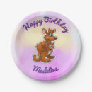 Recherche de kangourou assiettes Anniversaire