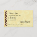 Recherche de éléments cartes visite Simple