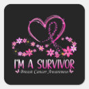 Recherche de cancer survivor autocollants Rose