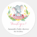 Recherche de baby shower rose gris autocollants Éléphant