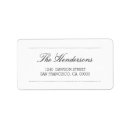 Recherche de cursive étiquettes adresse retour Noir et blanc