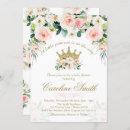 Recherche de crown baby shower invitations Couronne d'or
