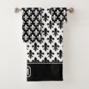 Recherche de fleur de lis monogram Noir et blanc