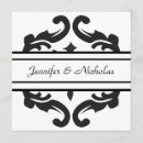 Recherche de blanche de damassé mariage invitations Noir