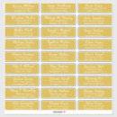 Recherche de matte gold autocollants Noms d'invités