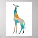Recherche de girafe colorée posters Géométrique