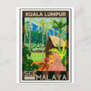 Recherche de malaisie vintage cartes postales Ville