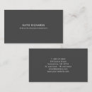 Recherche de gris foncé cartes visite Minimal