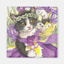 Suche nach lila katze magnete Blume