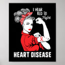 Recherche de maladie cardiaque posters Rouge