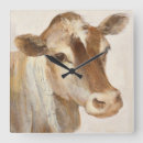 Recherche de vache brune horloges Animaux