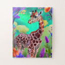 Recherche de girafe mignonne puzzles Animal