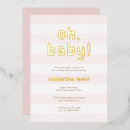 Recherche de pink stripe invitations Mother to be