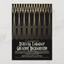 Recherche de gatsby mariage invitations Noir et or