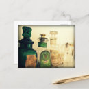 Recherche de bouteille parfum cartes postales Vintage