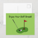 Recherche de balles de golf cartes postales Drapeau