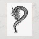 Recherche de dragon noir cartes postales Gothique