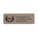 Recherche de antlers étiquettes adresse retour Monogramme