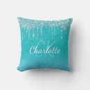 Recherche de gouttes coussins Sarcelle