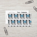 Recherche de papillons bleus cartes visite Customer