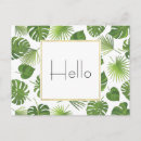 Recherche de feuille tropical cartes postales Palme
