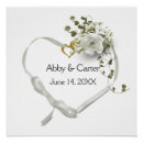 Recherche de coeur romantique posters Blanc