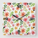 Recherche de aquarelle florale horloges Fleurs roses