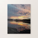 Recherche de coucher soleil puzzles Lac