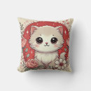 Recherche de chat kawaii coussins Fleurs