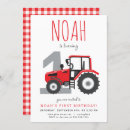 Recherche de tracteur rouge invitations Garçon