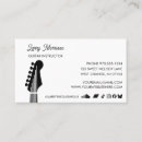 Recherche de professeur guitare cartes visite Noir et blanc