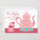 Recherche de thé mignon invitations Fête du thé