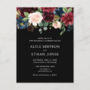 Recherche de navy blue floral mariage invitations Botanique