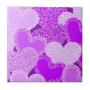 Recherche de coeur floral carreaux Violet