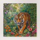 Recherche de tigre bengale puzzles Jungle