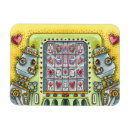 Recherche de coeur heureux magnets Coloré