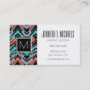 Recherche de corail et turquoise cartes visite Abstrait