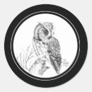 Recherche de petits hiboux autocollants Oiseaux
