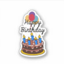 Suche nach geburtstagskuchen mit kerzen aufkleber Glücklicher geburtstag