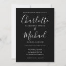 Recherche de monochrome mariage invitations Minimaliste