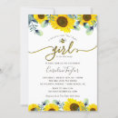 Recherche de sunflower baby shower invitations Aquarelle florale
