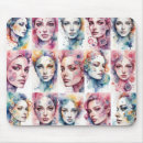Suche nach das gesicht der frau mousepads Abstrakt