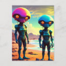 Recherche de robot cartes postales Extraterrestre