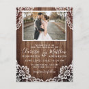 Recherche de bois et dentelle mariage invitations Couple