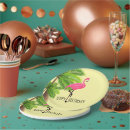 Recherche de flamant rose assiettes en papier Palmiers