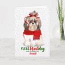 Recherche de shih tzu christmas vœux cartes Drôle