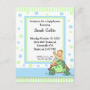 Recherche de tortues bleues invitations Bébé